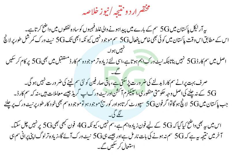 Is There Any 5G SIM in Pakistan